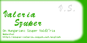 valeria szuper business card